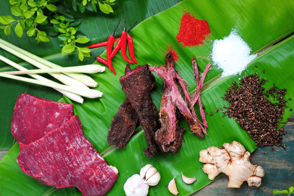 Dried buffalo meat (source: The pepper king restaurant)